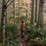Photo of a Woman Hiking in a Forest